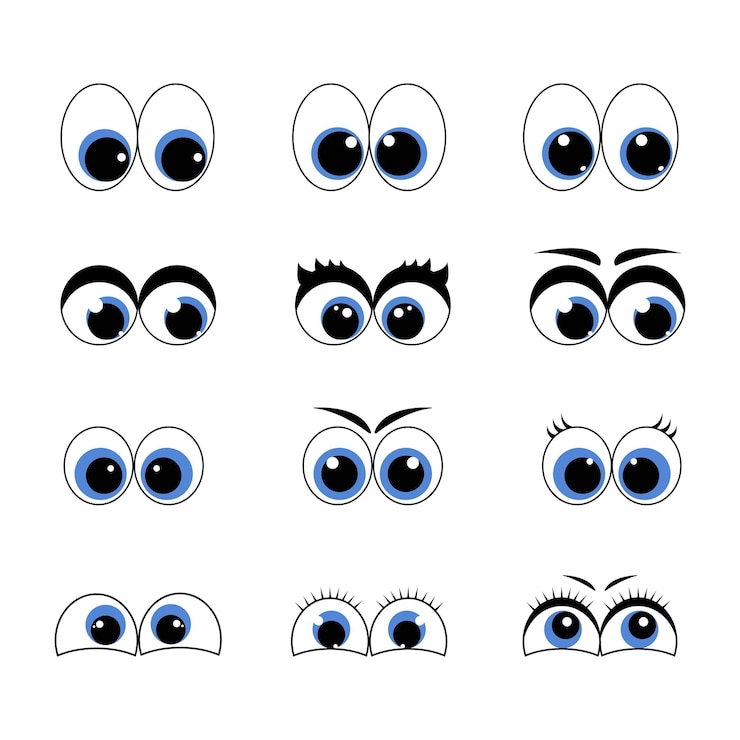 Vecteur collection d'yeux drôles de dessin animé