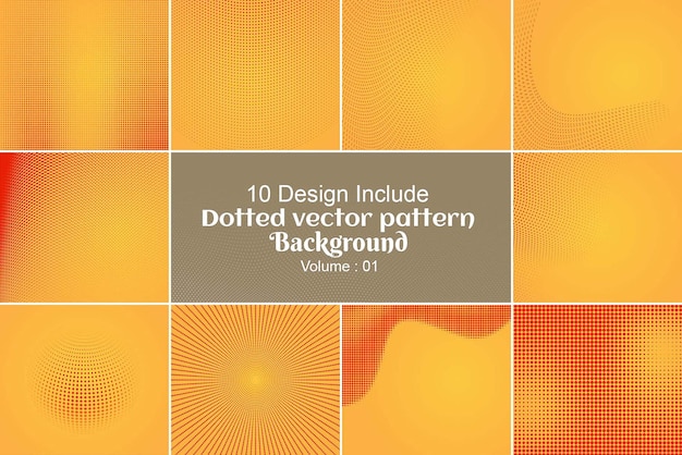 Collections d'arrière-plan de motifs vectoriels pointillés