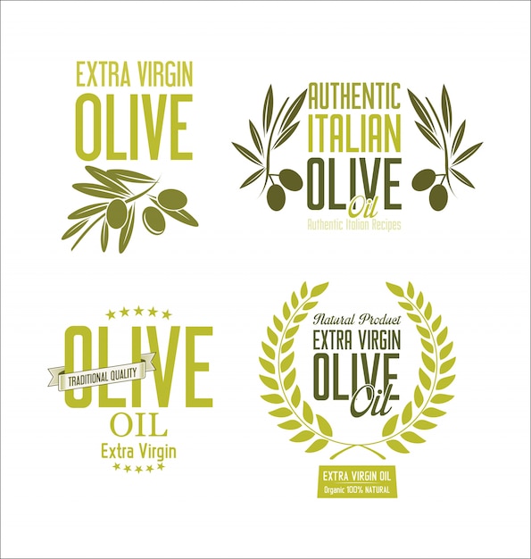 Collections D'étiquettes D'huile D'olive