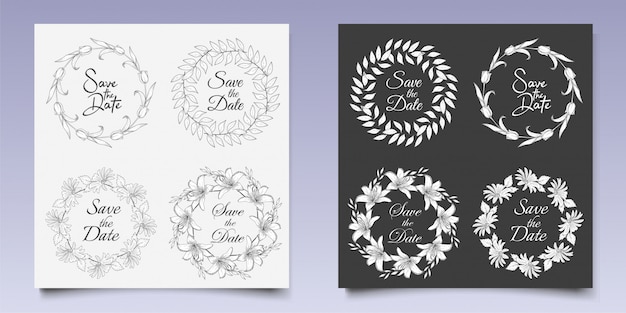 Collections De Monogrammes De Mariage Floral