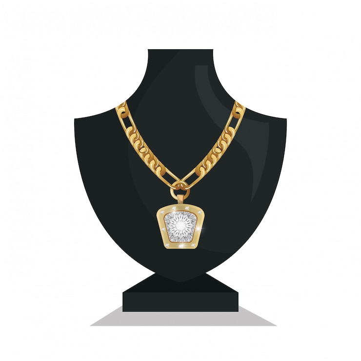Vecteur collier de bijoux icône mannequins isolé