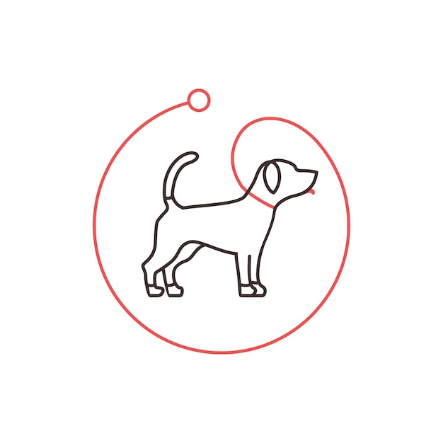 Vecteur collier de chien logo vector icon illustration
