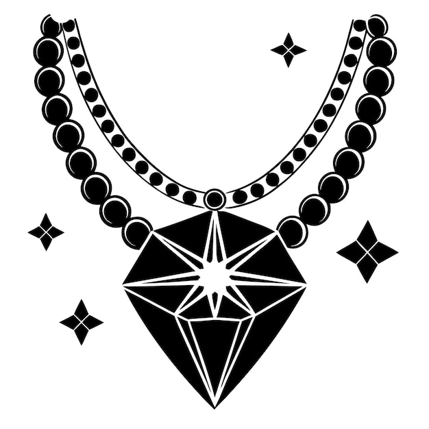 un collier de diamants avec un diamant et des diamants dessus
