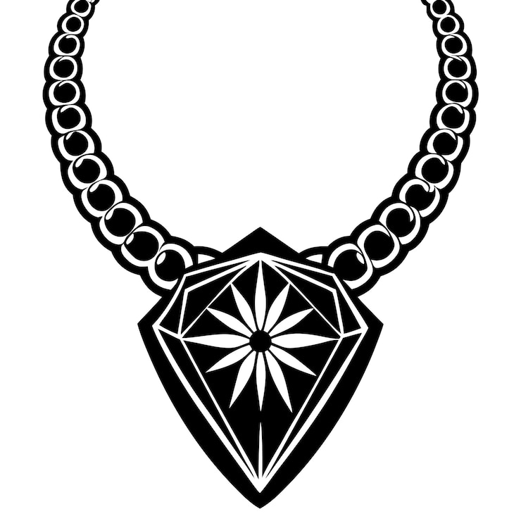 Vecteur le collier est conçu par vector line art