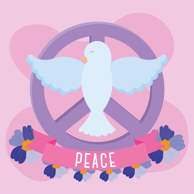 Vecteur colombe blanche de la paix