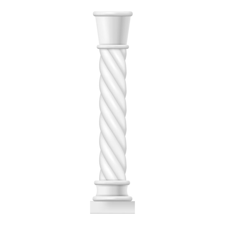 Vecteur colonne classique réaliste de style grec ou romain