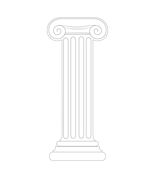 Colonne Grecque Abstraite Dans Le Style De Ligne. Illustration Vectorielle.