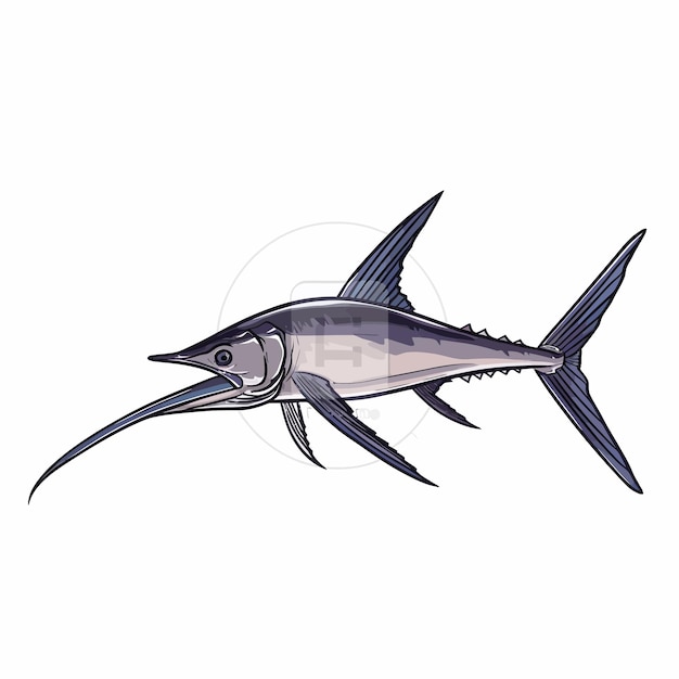 Vecteur colored_atlantic_swordfish_marlin_vector