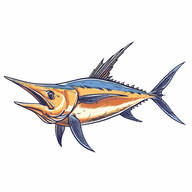 Vecteur colored_atlantic_swordfish_marlin_vector