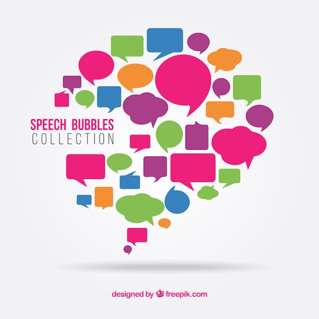 Vecteur colorful speech bulles réglé