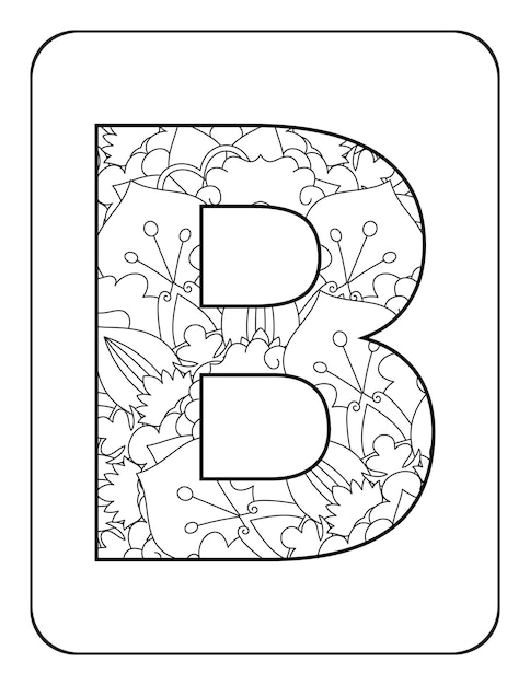 Coloriage De L'alphabet Coloriage De L'alphabet Des Fleurs Coloriage éducatif