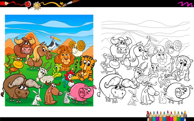 Coloriage Animaux De Dessin Animé