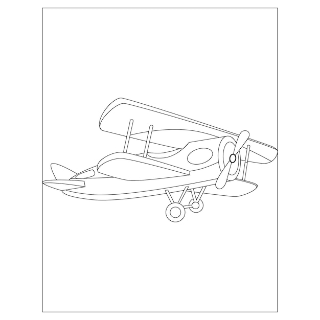 Coloriage avion pour enfants