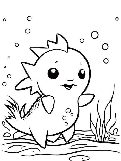 Coloriage de l'axolotl