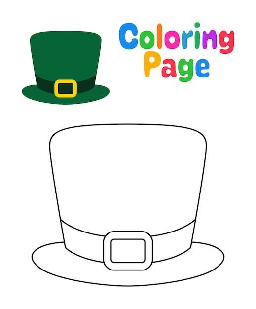 Vecteur coloriage avec chapeau de lutin pour les enfants