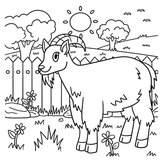 Coloriage De Chèvre Pour Les Enfants