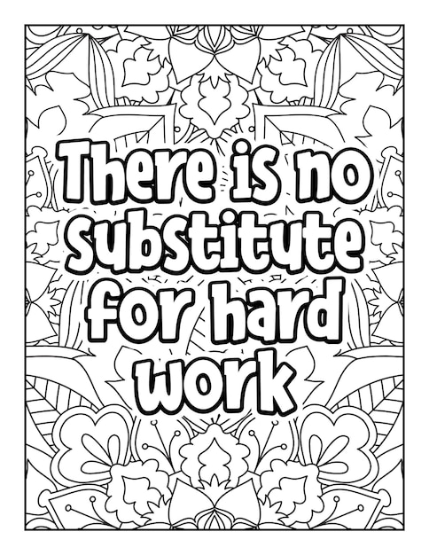 Vecteur coloriage de citations de motivation coloriage de citations inspirantes coloriage pour adultes