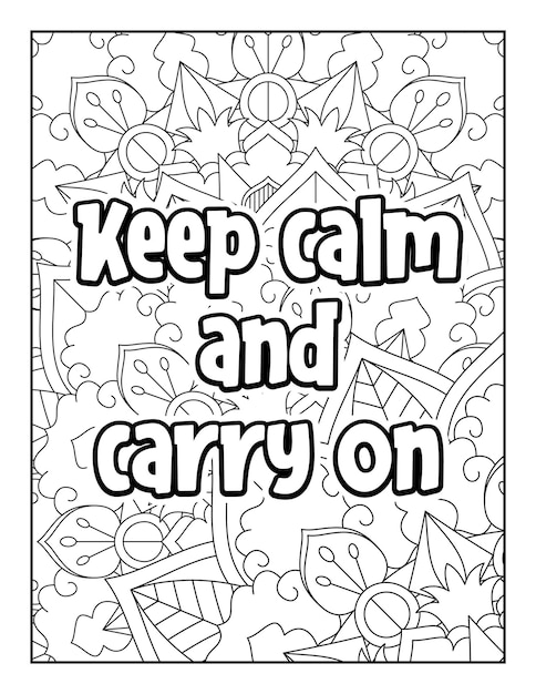 Vecteur coloriage de citations de motivation coloriage de citations inspirantes coloriage pour adultes