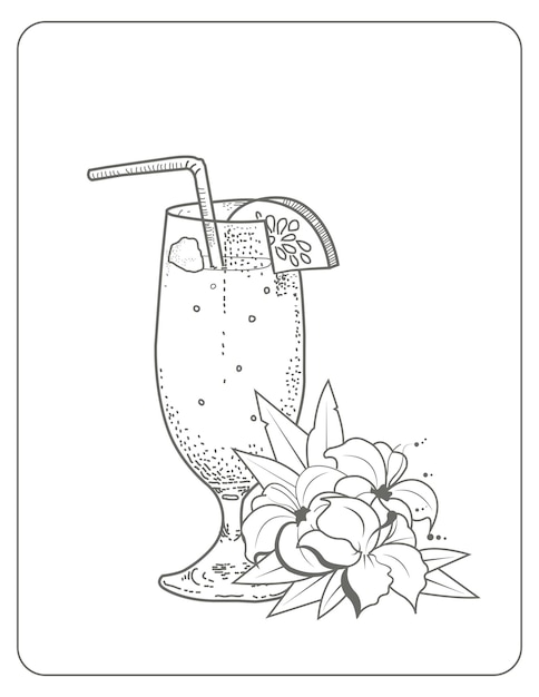 Coloriage Cocktail D'été