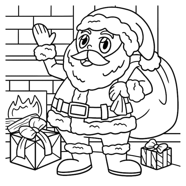 Coloriage du Père Noël pour les enfants