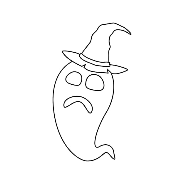 Coloriage Avec Le Fantôme D'halloween