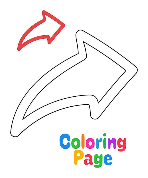 Coloriage Avec Flèche Pour Les Enfants