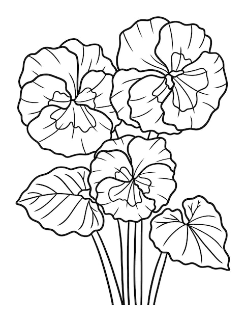 Coloriage fleur violette pour adultes