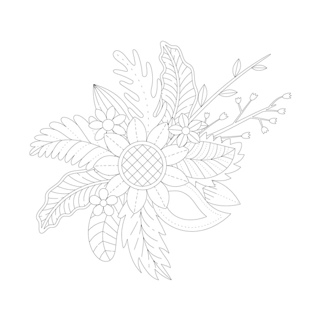 Coloriage De Fleurs Design D'intérieur Kdp