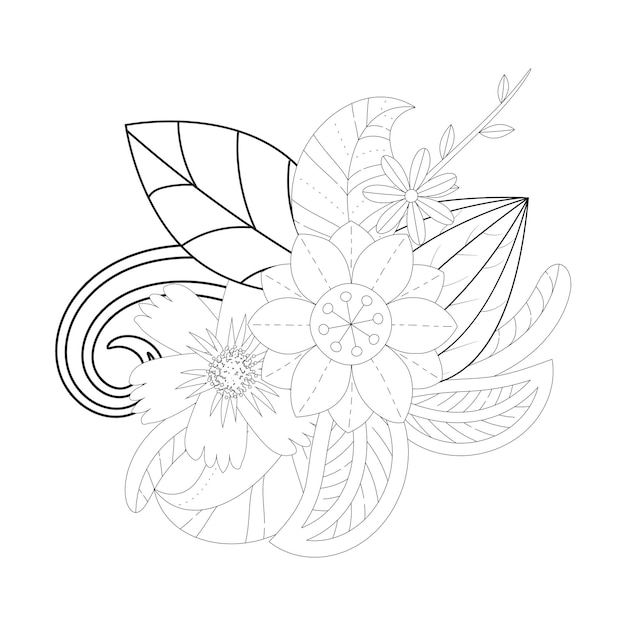 Coloriage de fleurs Design d'intérieur KDP