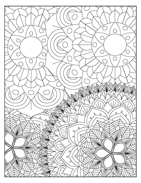 Coloriage fleurs intérieurs KDP