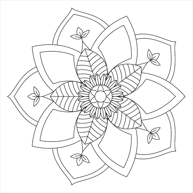 Coloriage fleurs intérieurs KDP