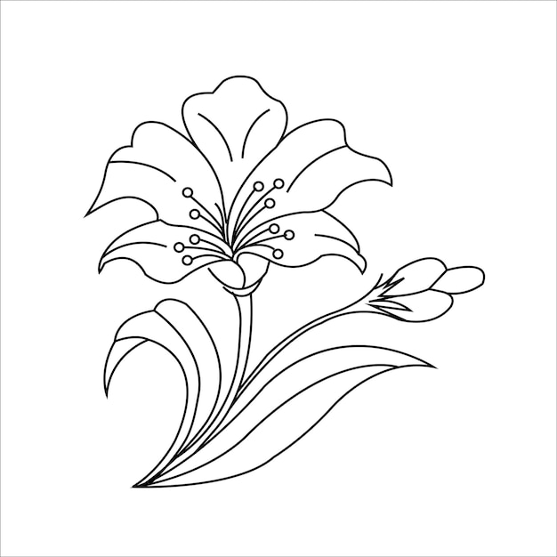 Coloriage de fleurs pour les enfants