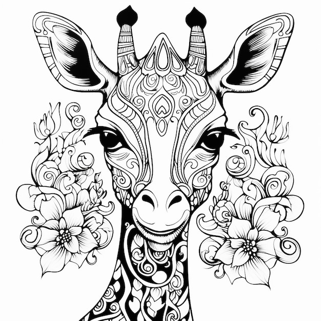 Coloriage De Girafe Pour Les Enfants