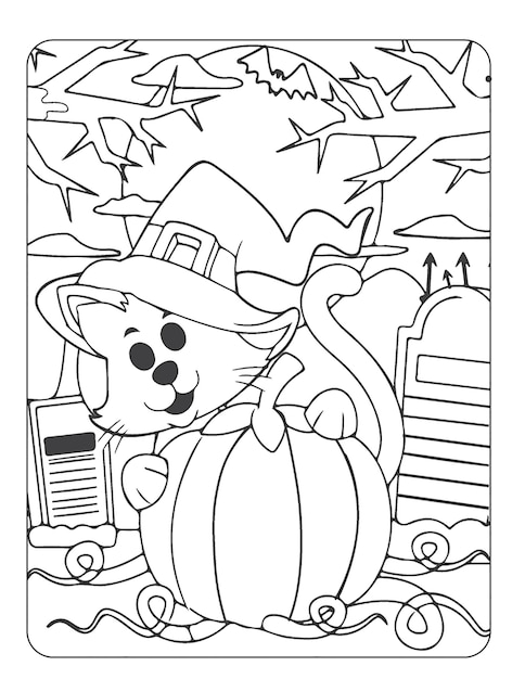 Coloriage D'halloween Pour Les Enfants, Kdp Interior