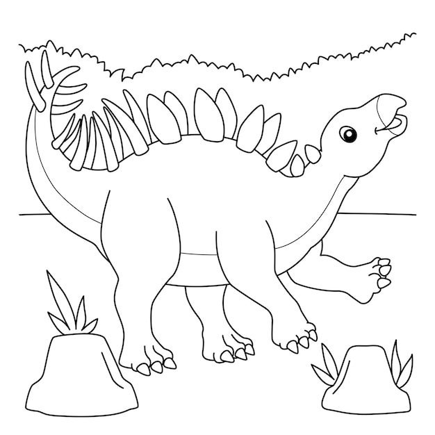 Coloriage Kentrosaurus Pour Les Enfants