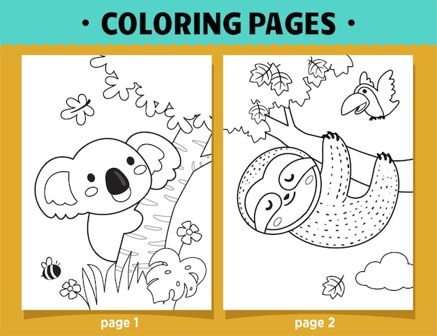 Coloriage Koala Et Paresseux