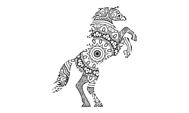 Coloriage Mandala Cheval Pour Les Enfants