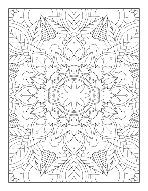 Vecteur coloriage mandala. coloriage