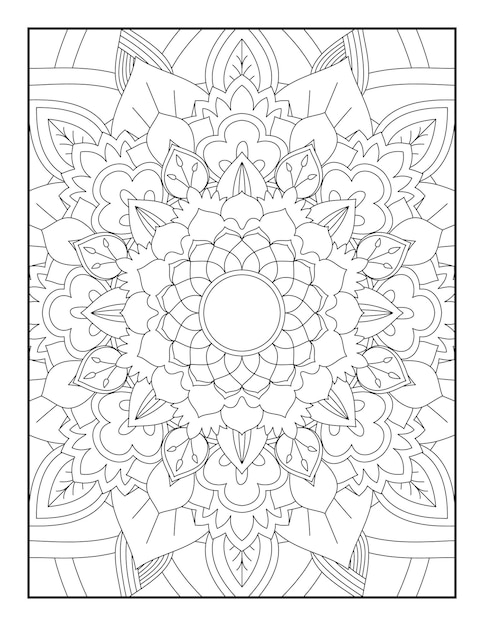 Vecteur coloriage mandala. coloriage