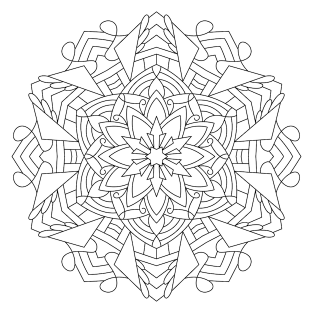 Coloriage Mandala étoile Imprimable Pour Adulte