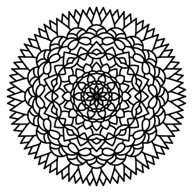 Coloriage Mandala Fleur Fond De Mandala