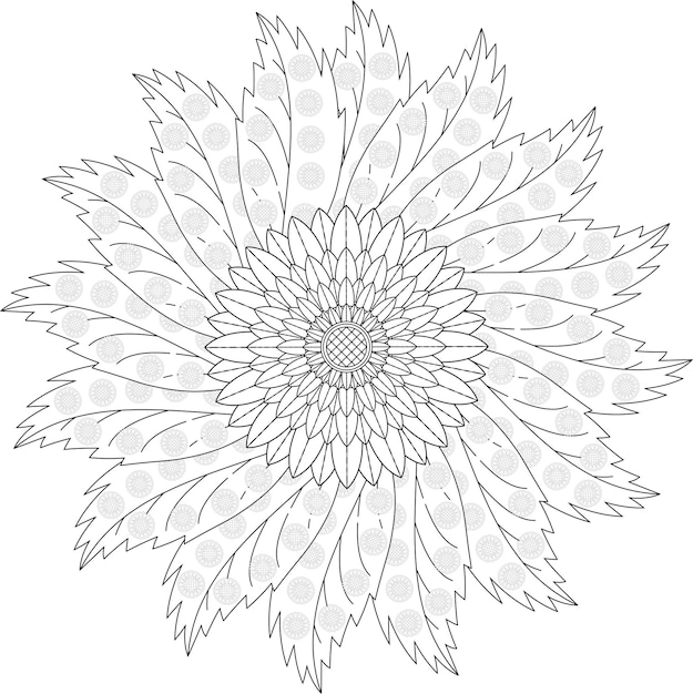 Coloriage - Mandala Fleur