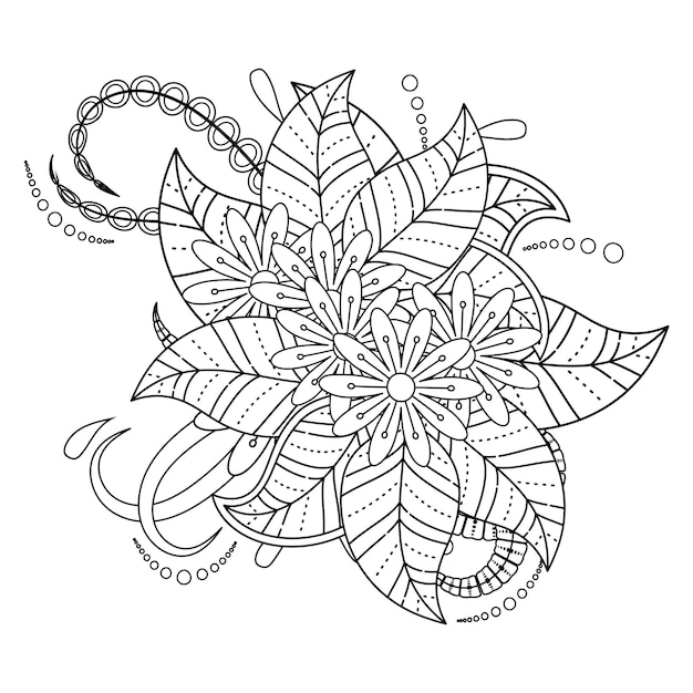 Coloriage - Mandala Fleur