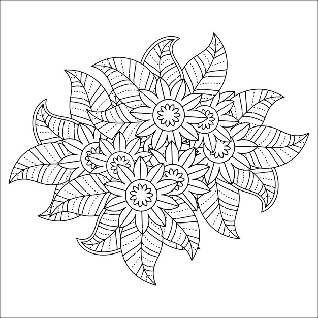 Coloriage - Mandala Fleur