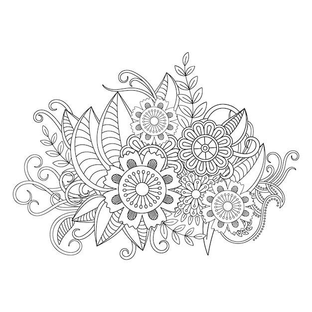 Coloriage - Mandala Fleur