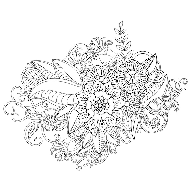 Coloriage - Mandala Fleur