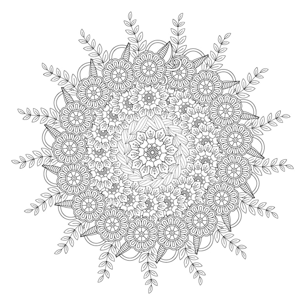 Coloriage - Mandala Fleur