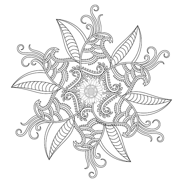 Coloriage - Mandala Fleur