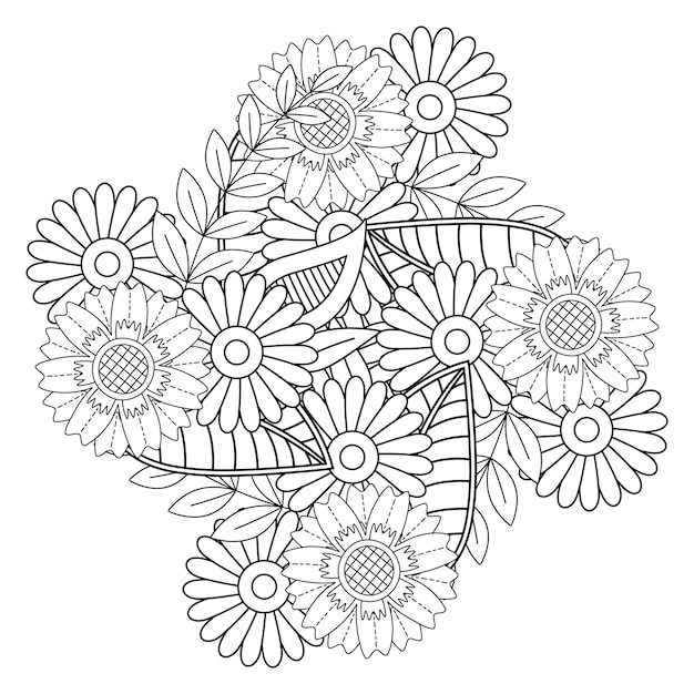 Coloriage - Mandala Fleur