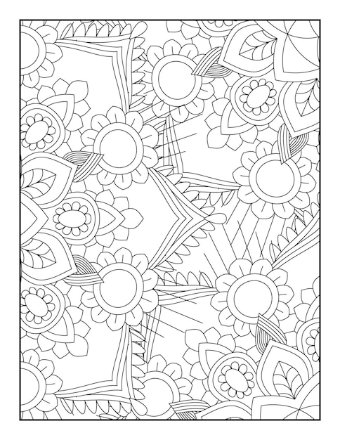 Coloriage Mandala Floral Mandala Floral Livres Coloriages Pages A Colorier Abstrait